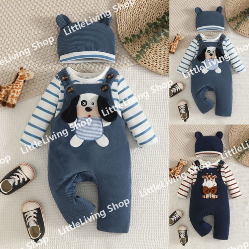 3pcs newborn baby - newborn, stripe