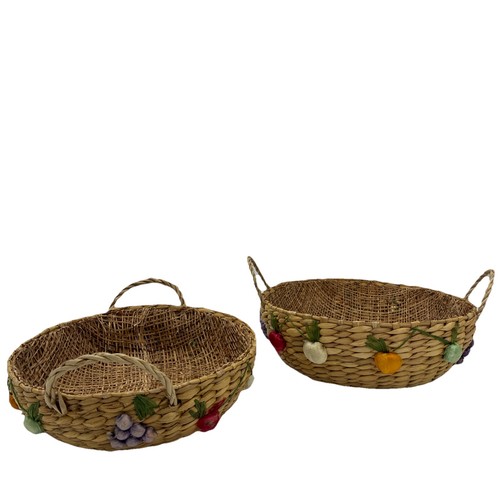 Vintage raffia straw hand - vintage,