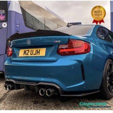 FOR BMW 2 SERIES F22 COUPE F87 M4 STYLE GLOSS BLACK REAR BOOT TRUNK LIP SPOILER