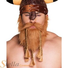 Viking Beard Adult Mens Brown Medieval Fancy Dress Costume Accessory