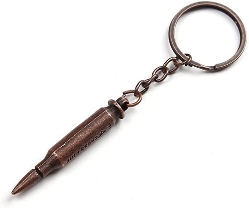 Bullet shape bronze - bronze, keyring