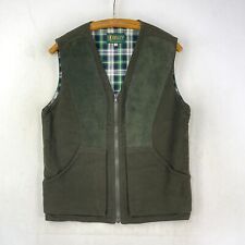 Bisley Moleskin Waistcoat Mens Medium Green Shooting Hunting Sporting Vest Gilet