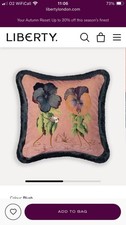 House Of Hackney Amatoria Pansies Velvet Cushion