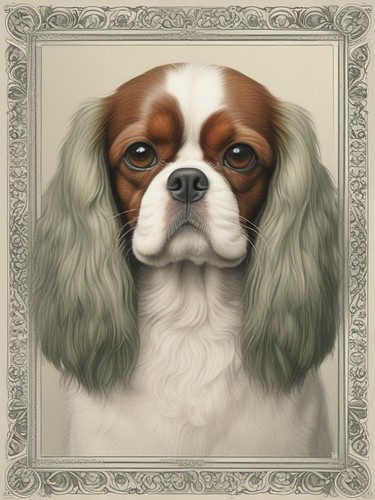 Cavalier king charles vintage - king,