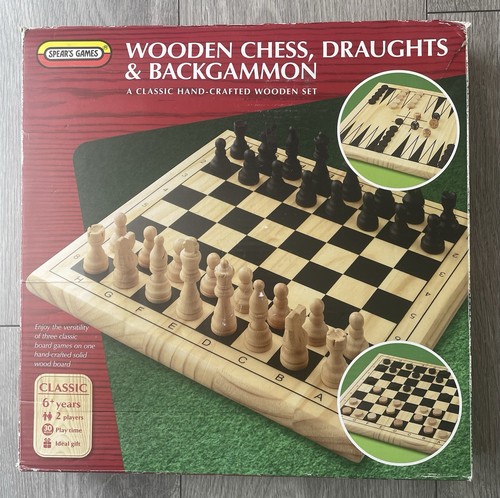 Wooden chess draughts - wooden,