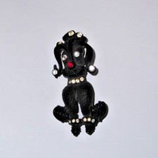 Vintage Poodle Brooch Lapel