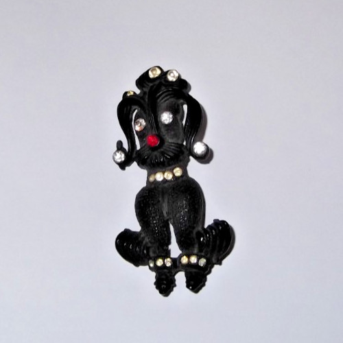 Vintage poodle brooch lapel - vintage,