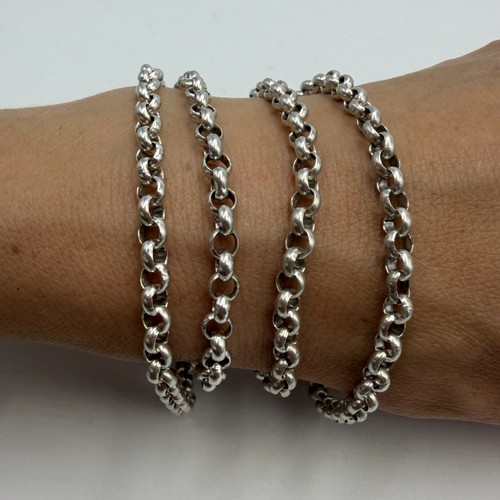 Long vintage 925 silver rolo - silver,