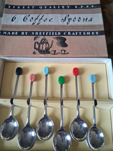Set vintage coffee bean - of,