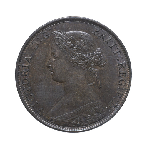 1861 great britain halfpenny - 1861,