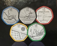 UK London Olympic 2012 50p Coins circulated.