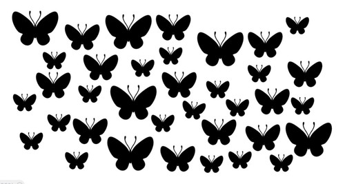 Mixed size butterflies - mixed,