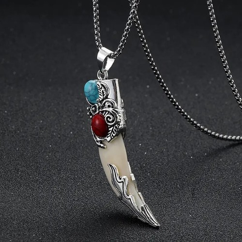 Tiger tooth pendant - tooth,