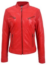 Ladies Real Leather Biker