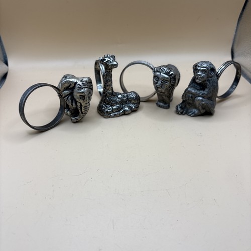 Vintage animal napkin rings - animal,