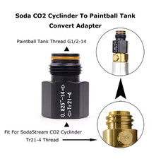 CO2 Convertor Tr21-4 to G1/2-14 for Soda stream Paintball Cylinder Tank Adapter
