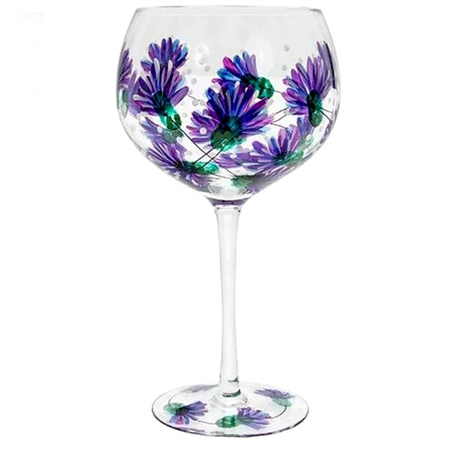 Hand painted gin glass - painted,