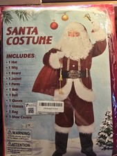 Santa Suit 2XL Adults Men 11pc