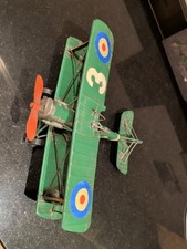 Green Metal Ww1 Biplane