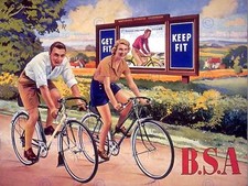 Advert Public Information Bsa Cycle Health Uk Poster Art Print Picture Bb2004B