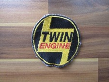 Vintage Twin engine cloth clothing patch - cars motorsport sew on patch
