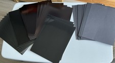 A4 Black Card. 34 Matte, 9 Ultra reflective Mirri and 24 Create and Craft Mirri.
