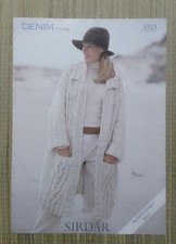 Jacket in Denim Chunky Pattern Booklet 81 to 137cm Sirdar 8323