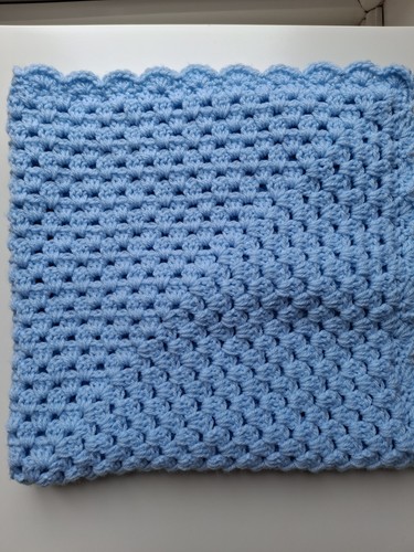 Light blue crochet knit - light, baby