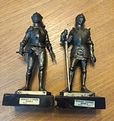 Pair metal knight - pair, of
