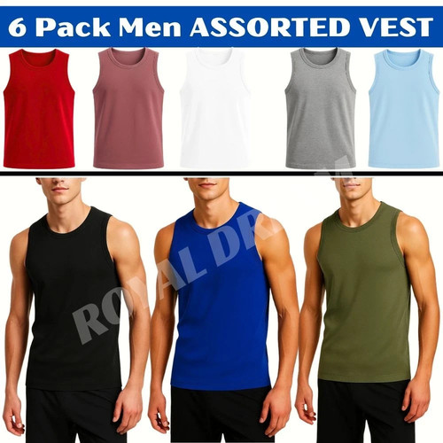 Mens vest tops 100 - vest, cotton