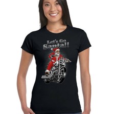Xmas Biker T-Shirt Womens