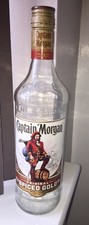 Empty Clear Glass Bottle With