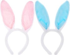 Rabbit Ears Easter Bunny Costume Kids Fancy Dress Headband Pink Blue
