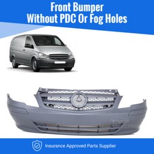 Fits Mercedes Vito W639 2010-2015 Front Bumper Dark Grey No Pdc Or Fog Holes