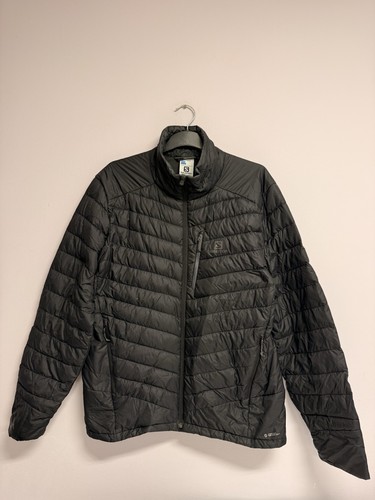 Salomon black quilted jacket - black,