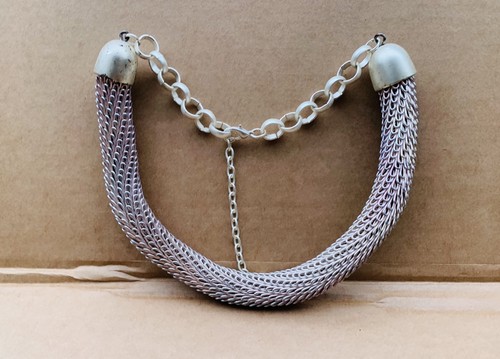 Vintage choker necklace - vintage, silver