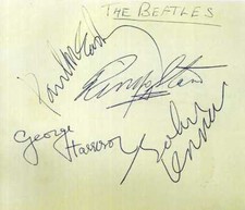 THE BEATLES Signed Card - Pop