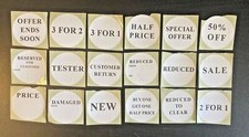 Retail PRICE STICKERS LABELS