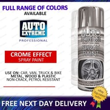 Auto Chrome Effect Spray Paint Aerosol Car Bike Gloss Metal Wood Plastic 400ml