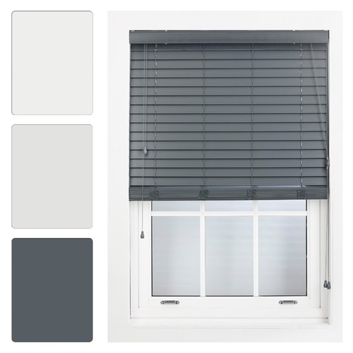 Faux wood venetian blinds - wood,