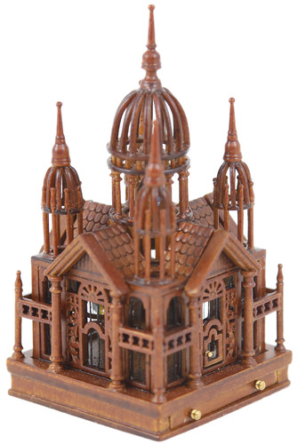 Dolls house ornate - house, walnut