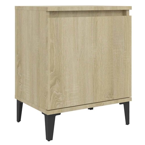 Bed cabinet with metal - metal, legs