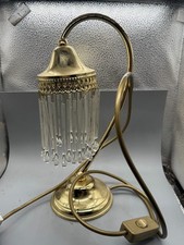 VINTAGE BRASS CURVED ARM TABLE