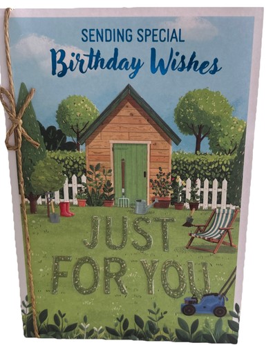 Open male birthday greeting - open,