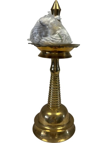 Vintage brass oil lamp - brass,