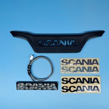 Metal Luminous Car Logo Light for Tamiya 1/14 RC Truck Scania 770s DIY Parts