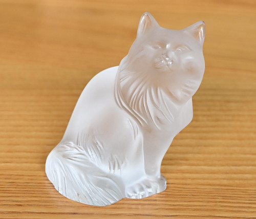 Lalique crystal heggie - lalique, cat