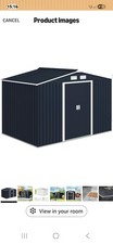 Garden shed galvanised metal - garden,