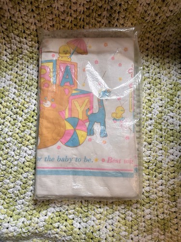 Vintage paper tablecloth baby - vintage,