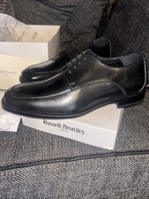 MENS RUSSELL & BROMLEY BLACK LEATHER SHOES SIZE 7 UK EXCELLENT 